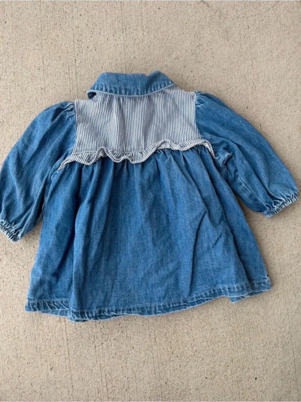 Guess Girls Blue Denim Button-Front Dress